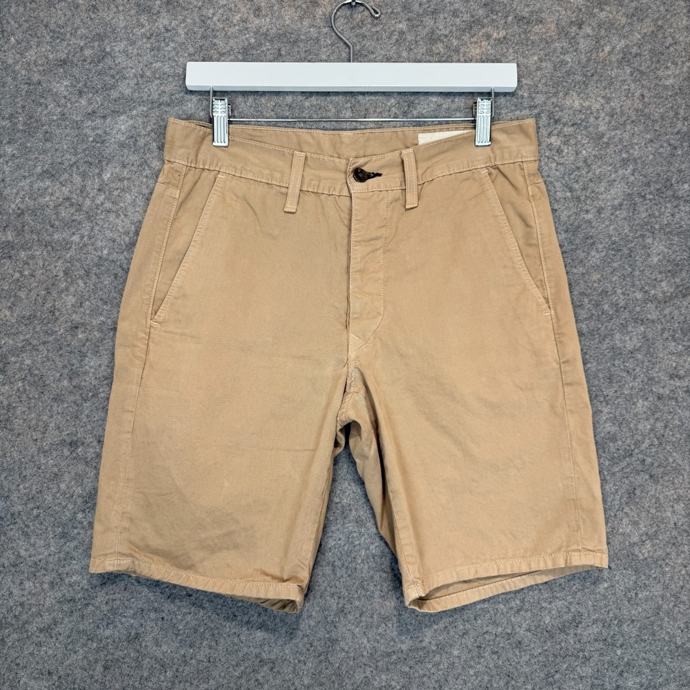 Rag & Bone Standard Issue Chino Shorts Mens 30 Button Fly 9" Inseam Khaki W30